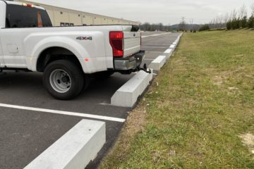 Semi Truck / Car  Wheel Stops Installations