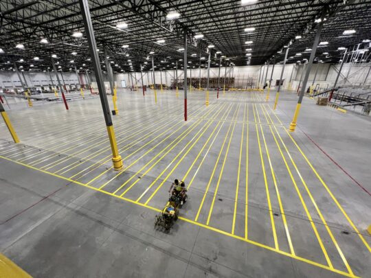 Warehouse striping warehouse markings Epoxy floor striping