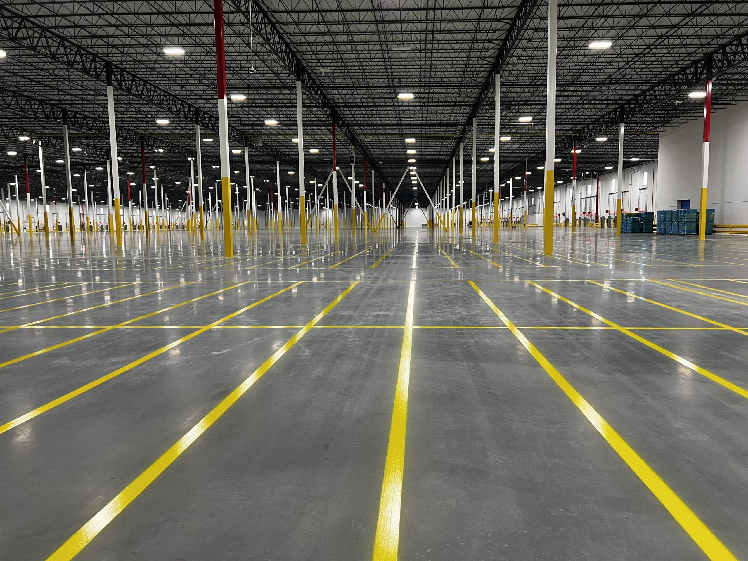 "Warehouse Epoxy Floor Striping"